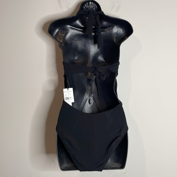 Robin Piccone | Women's Kate Scoop Neck One Piece Swimsuit Black Size 8 NWT - Picture 5 of 8